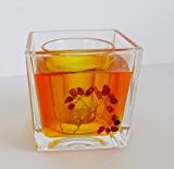 DAKANI Teelichthalter aus Glas mit Bernsteinbaum