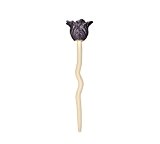 Deko-Blume (48 cm) für den Garten in Violett aus Porzellan 2 teilig