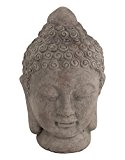 Deko Figur Buddha dunkelgrau