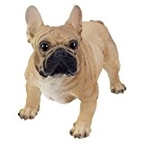 Deko Figur Hund Französische Bulldogge in Braun für Haus oder Garten - 32cm Hoch