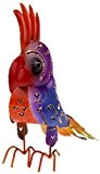Deko Figur Papagei Diego aus Metall stehend bunt, 15 x 18cm, Standfigur Metallfigur Zierfigur Vogel aus Bali