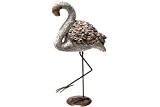 Deko Gartenfigur Flamingo auf Ständer 59cm Echte Handarbeit