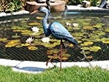 Deko Gartenfigur stehender Fischreiher Kranich Reiher Tierfigur Vogel