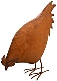 Deko-Huhn Höhe ca. 30 cm Metall echtrost Tierfigur Dekofigur Henne
