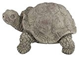 Deko Tier-Figur Schildkröte hellgrau groß - 1 Stück