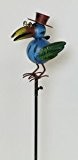 Deko Vogel aus Metall am Stab, 110 cm hoch, Gartendeko