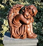Dekofigur Engeljunge "Rubiel" Engel Dekoration Engelfigur rostoptik Gartendeko