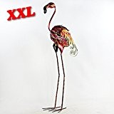 Dekofigur Metall XXL Flamingo Kranich Vogel Storch Strauß Gartendeko