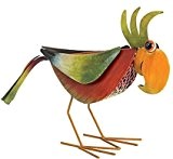 Dekofigur Papagei Tukan Metallfigur Vogelschreck Tierfigur Gartenfigur Vogelfigur