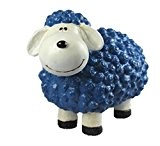 Dekofigur Schaf Herbert blau bunte Schafe Tier Figuren für Haus und Garten