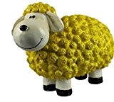 Dekofigur Schaf Martina in gelb bunte Schafe Tier Figuren für Haus und Garten