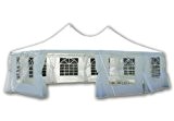 DELUXE Zelt hochwertiges Festzelt Partyzelt Pavillon 8,9x6,5 m weiß mit Seitenteilen für Garten Terrasse Feier Markt als Unterstand Plane wasserdicht ...