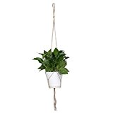 Demiawaking Betriebsaufhänger Makramee Pflanze Aufhänger Blumentöpfe Seil für Indoor Outdoor Garten Dekoration (Blumentopf ist nicht enthalten) (MS01)