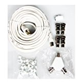 Dencon 10M TV aerial white coaxial cable extension kit by DENCON ACCESSORIES LTD