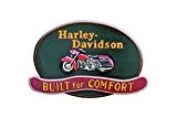 derrys nf1347 Harley Davidson "Built für Komfort" Holzschild, handbemalt, mehrfarbig
