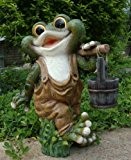 Design 2 quakender Frosch 40 cm Hoch Deko Garten Gartenzwerg Figuren Dekoration