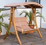 Design Hollywoodschaukel Gartenschaukel Hollywoodliege Doppelliege aus Holz Lärche mit Dach Modell BELIZE von AS-S