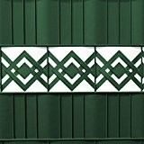 Design Sichtschutzstreifen (PVC) Motiv Karo Tape weiß - grün 9 Streifen - SIE KAUFEN HIER DIREKT BEIM HERSTELLER -