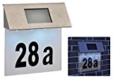 Design Solar LED Hausnummer Edelstahl Hausnummern #249