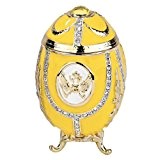 Design Toscano Eier im Faberge-Stil Russischer Zaren-Adler: Zitronengelb