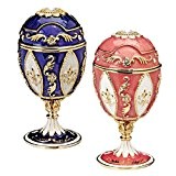 Design Toscano Emaillierte Eier im Royal French Faberge-Stil: 2er-Set