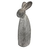 Design Toscano Hasenfigur Big Burly Bunny: Stan, das Häschen, grau, 30,5 x 20,5 x 71 cm, FU83242