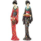 Design Toscano Japanische Geisha-Figuren: Sadayakko und Koyukit