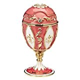 Design Toscano Königlich-Französisch emailliertes Ei im Faberge-Stil: Rose