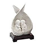Design Toscano Süße schlummernde Babyengel, Figur aus kunstharzgebundenem Marmor