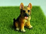 Deutscher Schäferhund aus Harz Haus&Outdoor&Garten Dekofigur Puppenhaus Puppenstube zubehör Haushund als Geschenk