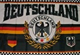 Deutschland Fan Fussball Fahne Flagge Grösse 2,50 x 1,50m - FRIP -Versand®