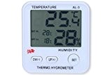 Digitales Thermostat & Hygrometer mit Magnet AL-3 zur Kontrolle der Luftfeuchtigkeit für optimales Wohfühlklima, das luftfeuchte Messgerät by SL247 Modell ...