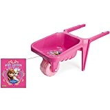 Disney Frozen die Eiskönigin Kinder Schubkarre, 77x32cm in rosa mit breiten Reifen, 10 Liter Wanne - Garten Sand Sandkasten Spielzeug ...