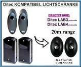 Ditec LAB3 / Ditec LAB4 kompatibel lichtschranke, paare von äußere universale Fotozellen / Infrarot IR Sicherheit Sensor 12 -24 Vac/Vdc, ...