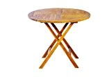 DIVERO Balkontisch Tisch Beistelltisch Holz Akazie klappbar 90 cm Gartentisch