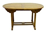 DIVERO Tisch Akazie Gartentisch Holztisch Holz 180/240 cm massiv ausziehbar oval