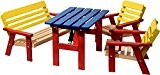 dobar Kindersitzgarnitur mit Kindertisch Kindersitzbank und zweimal Kinderstuhl, mehrfarbig