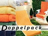 Doppelpack Dyckhoff Schonbezug für Gartenmöbel Liegenbezug 70 x 200 cm grün