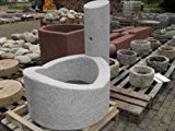 Dorfbrunnen aus grauem Granit Durchmesser 90 cm Trog Fountain Becken Granitbrunnen Brunnen