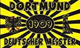 Dortmund Deutscher Meister Fussball Fahne Flagge Grösse 1,50 x 0,90m mit Ösen - FRIP -Versand®