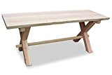 Douglasie Tisch Rustik aus Holz 120cm - 200 cm (Länge 200 cm)