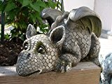 Drachenkind Kantenlieger Drache Gargoyle Figur Dragon Figurine Gartenfigur