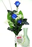 Drei blaue Rosen inkl. gratis Kultvase