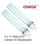 DUOPACK - UV-C UV Leuchte Lampe Röhre 11 Watt UVC-11 PL G23