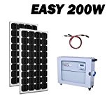Easy 200 W - Stromgenerator Photovoltaik Notebook 230 V Leistung Solarmodul 200 W Inverter 1500 W Akkumulation in/750 W/h für Hobby Arbeit Wohnmobil und Camping
