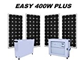 Easy 400 W Plus - Stromgenerator Photovoltaik Notebook 230 V Leistung Solarmodul 400 W Inverter 2500 W Akkumulation in Akku 2940 W/h für Camper, Almhütten und Bergwiesen ...
