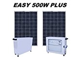 Easy 500 W Plus - Stromgenerator Photovoltaik Notebook 230 V Leistung Solar 500 W Inverter 2500 W Akkumulation in Akku 2940 W/h für Camper, Almhütten und Bergwiesen ...