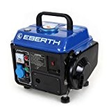 EBERTH 750 Watt Benzin Stromerzeuger Notstromaggregat Stromaggregat Generator (2 PS Benzinmotor, 2-Takt, luftgekühlt, Seilzugstart, 1-Phase, 1x 230 V, 1x 12 ...