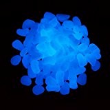 ebuybox® 100 St. Blau Leuchtsteine Leuchtkiesel leuchtende Kiesel Aquarium Garten Deko 260g