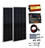 ECO-WORTHY 200 Watt 12V Solar Panels Kits: 2pcs 100W Polycrystalline Solar Panel + 20A Battery Regulator Charge Intelligent Controller + ...